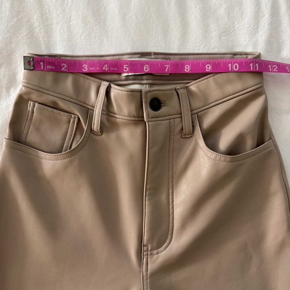 Abercrombie 90’s Straight Leather Pants 00R - Picture 5 of 7
